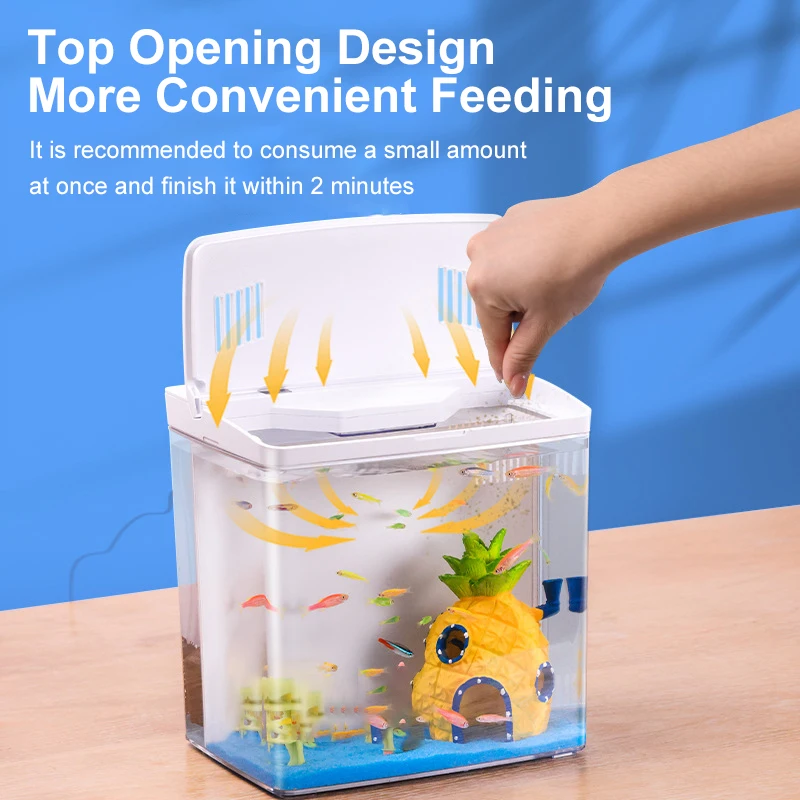 Pecera pequeña para sala de estar, mini pecera Douyu, pecera ecológica de sobremesa para el hogar, pecera con filtro trasero de autocirculación para peces dorados