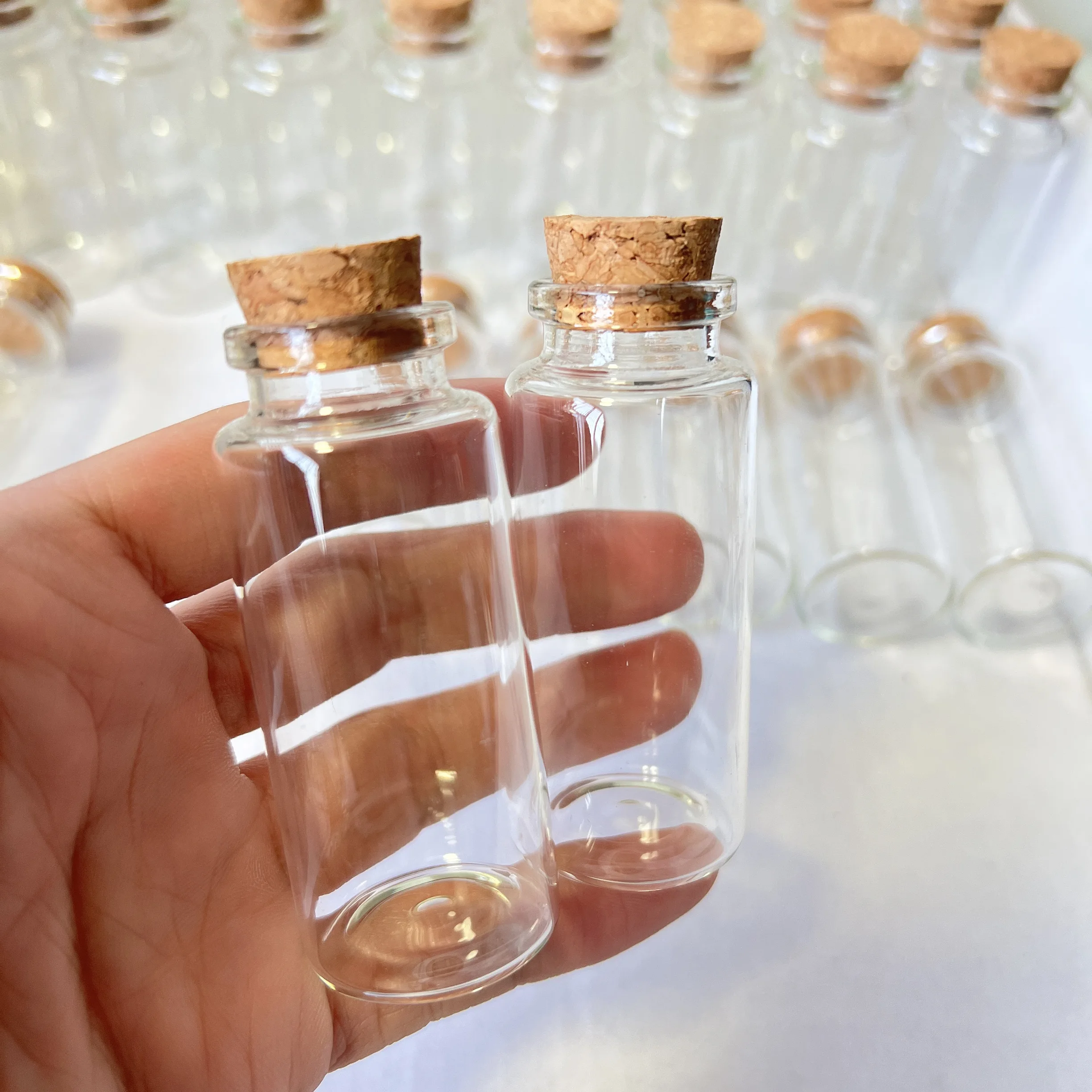 15/36/56 Uds 30x70mm 30ml frascos de vidrio corcho pequeñas botellas de tubo de ensayo Mini contenedores transparentes DIY recuerdos de boda botella de deseos