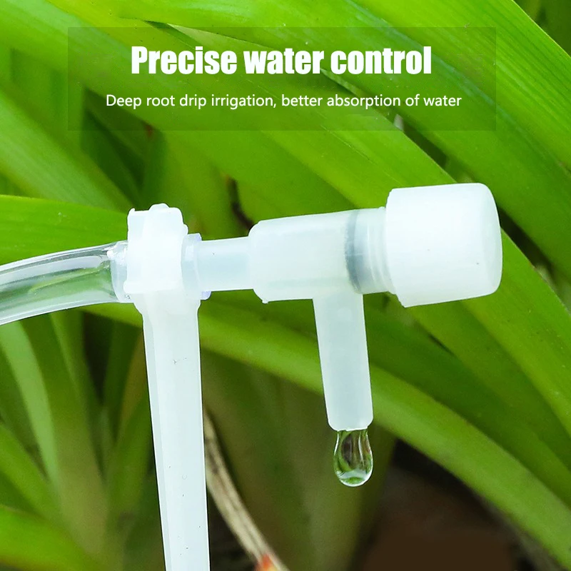 Kit de riego por goteo para jardín con válvula reguladora, dispositivo de riego de plantas en maceta, manguera de 4/7mm, ahorro de riego, microgotero para invernadero