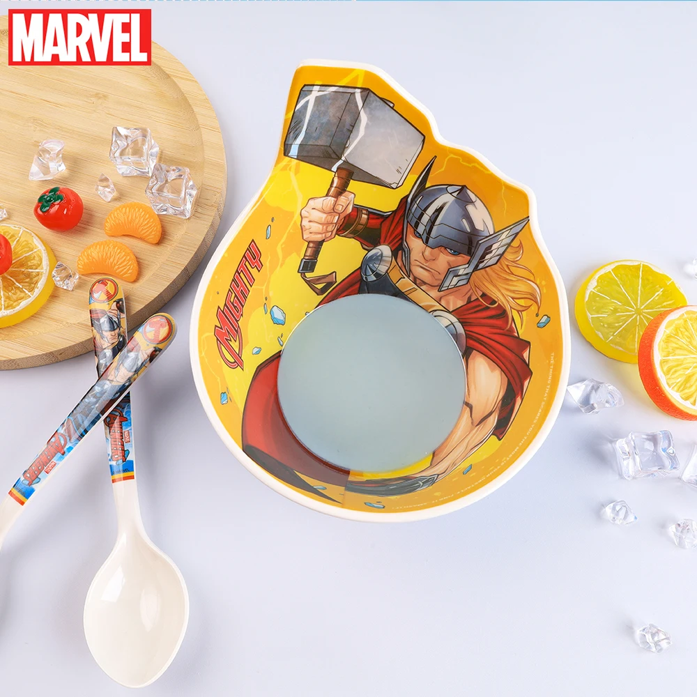 Tazón de Melamina Oficial de los Vengadores, Resistente al Calor e Irrompible, con Diseño de Spider-Man, Hulk y Thor, para Cereal, Sopa o Desayuno, Ideal para Regalo