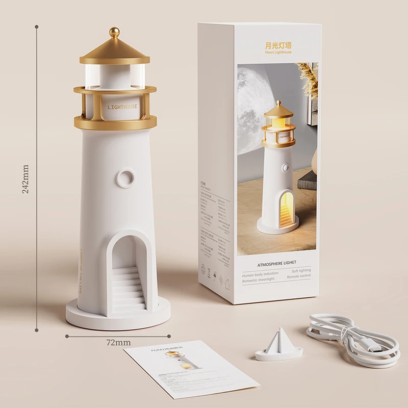 Lámpara de luna, faro de proyección, luz nocturna, Control remoto, Bluetooth, música, Sensor de movimiento, luces ambientales, regalo de cumpleaños y Navidad