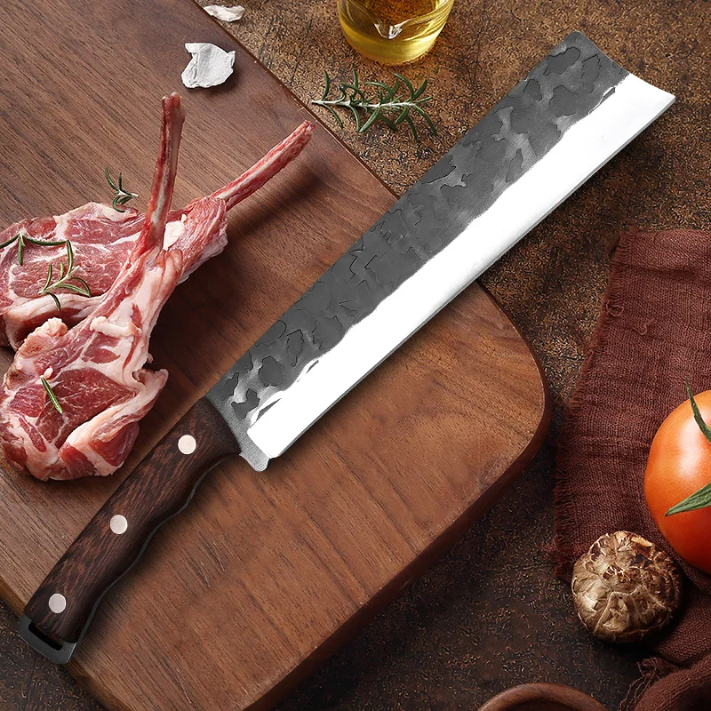 Cuchillo pesado para cortar huesos y verduras, cuchillo de carnicero, cuchillo de utilidad para cortar abate, hoja de forja manual, cuchillos de cocina, cuchillo de Chef para carne