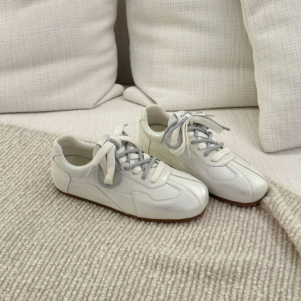 Zapatos planos para mujer, nuevos zapatos de cuero de otoño, zapatos de entrenamiento moral para mujer, zapatos planos informales, zapatos de suela blanda para mujer