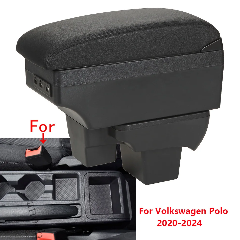 Reposabrazos para Volkswagen Polo, reposabrazos para coche VW Polo, reequipamiento dedicado 2020-2024, caja de almacenamiento, piezas de reequipamiento, accesorios para coche