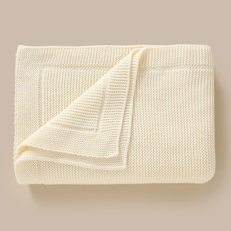 Mantas para bebé de 100x80cm de punto de algodón para recién nacidos, niños y niñas, cochecito de cama, edredones envolventes, esteras receptoras súper suaves para niños pequeños