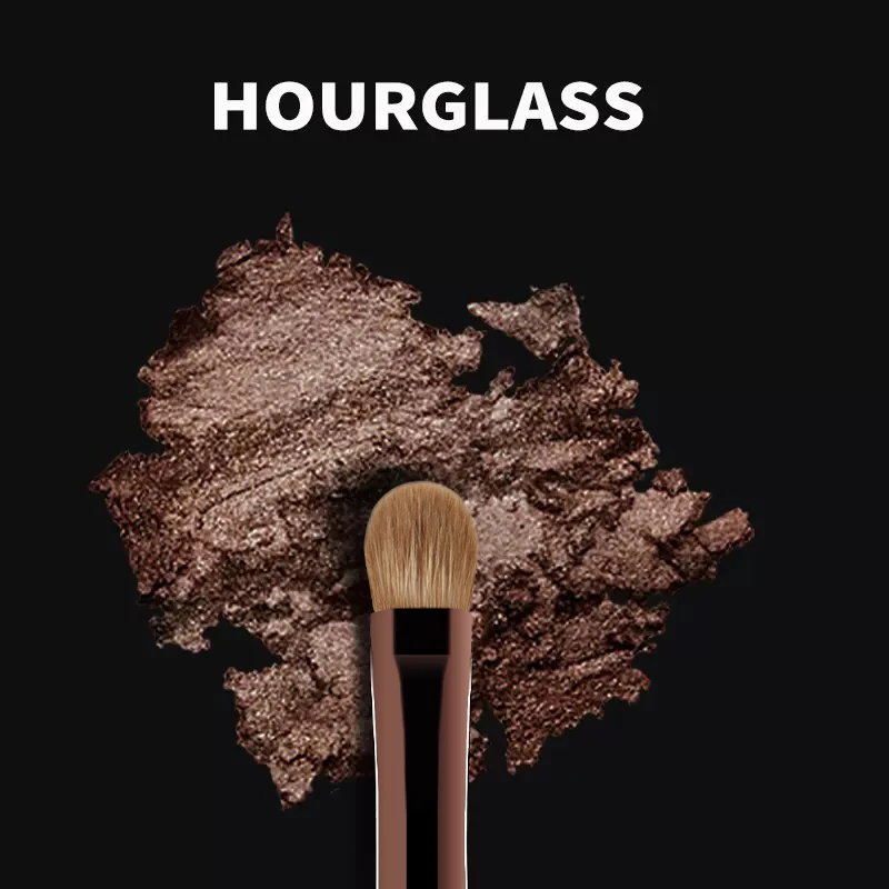 Juego de brochas de maquillaje de reloj de arena, 10 sombras de ojos suaves y prácticas, corrector, estuco, brochas de maquillaje facial para el cuidado