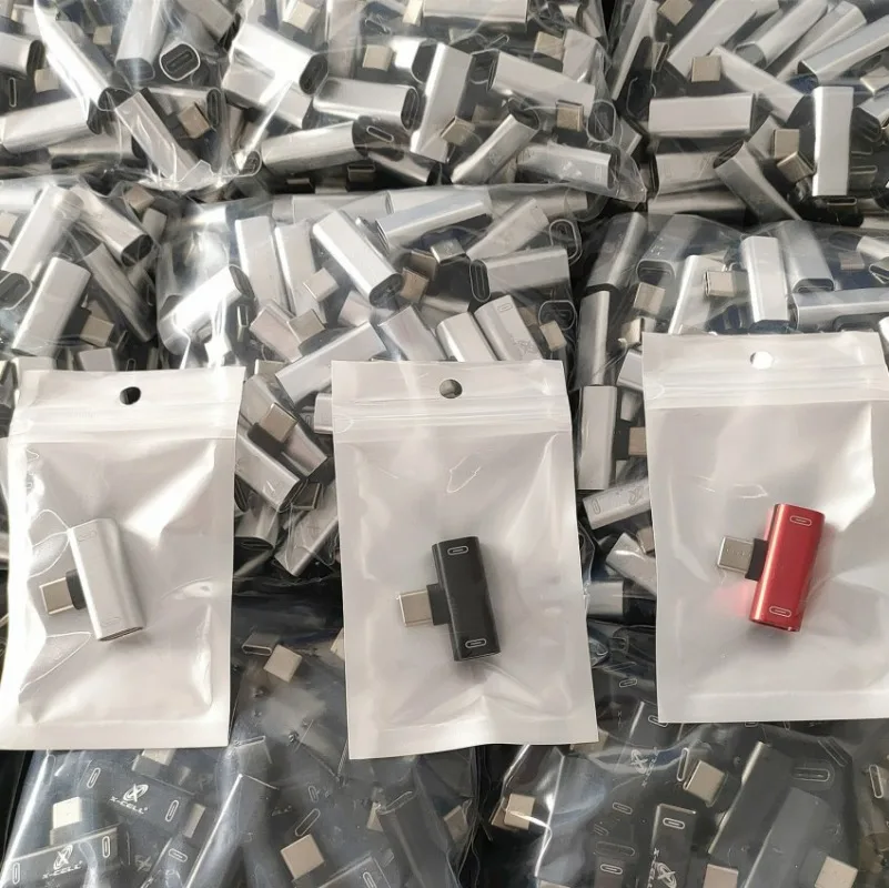 Divisor USB C tipo C macho a adaptador hembra doble tipo C 2 en 1, convertidor de cargador de auriculares para teléfono, puerto tipo C, 2/1 Uds.