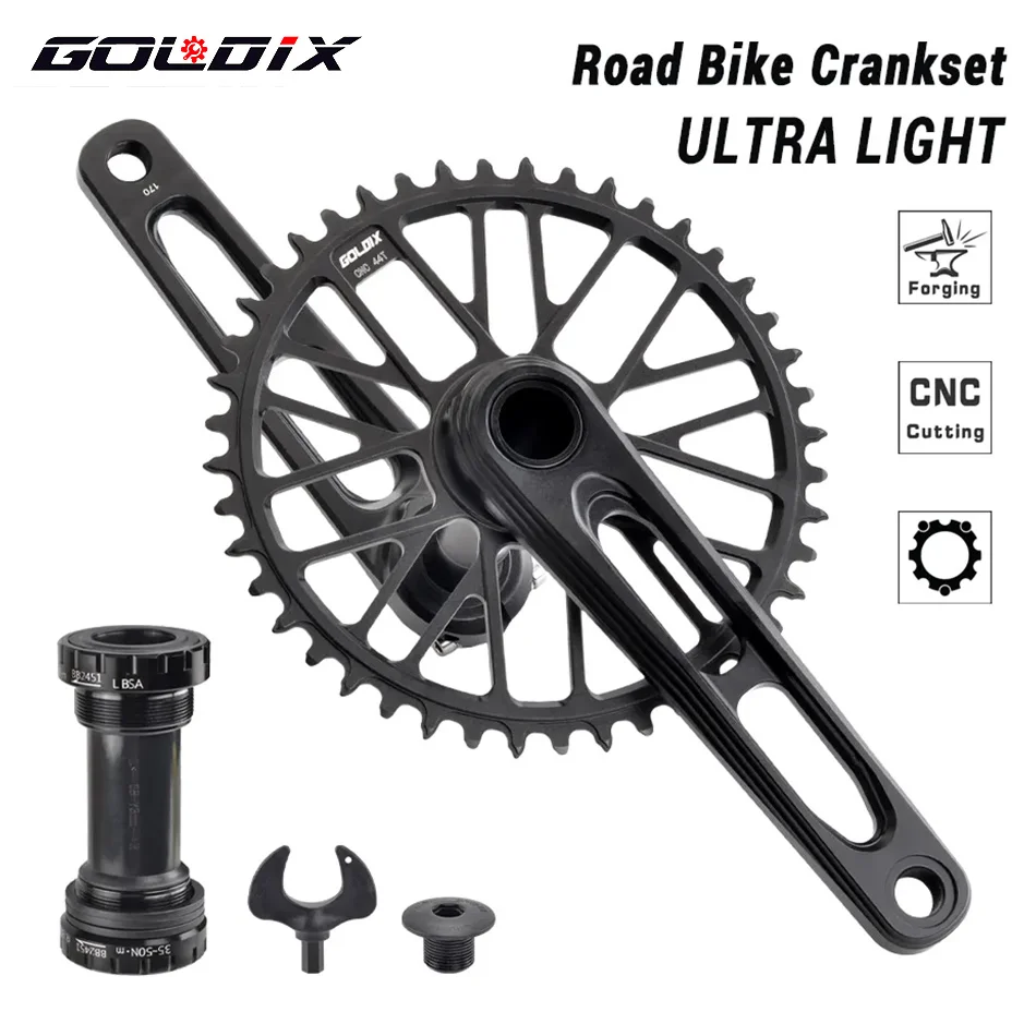 GOLDIX-bielas de bicicleta de carretera ultraligeras BSA BB92, manivela de carretera de grava MTB, corona de cadena 50-34T para Sram xx1, 170/175mm