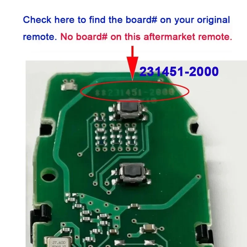 KEYECU Smart HYQ14FBN 231451-2000 llave remota de proximidad 4A Chip 312/314MHz para Toyota Corolla Cross Brasil 2019 2020 2021 2022