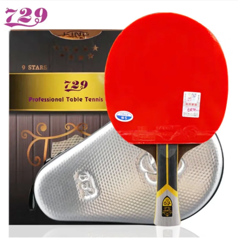 Raqueta de tenis de mesa Friendship King Series, raqueta de Ping Pong de carbono ofensiva profesional de 6/7/8/9 estrellas, paleta adhesiva, 729