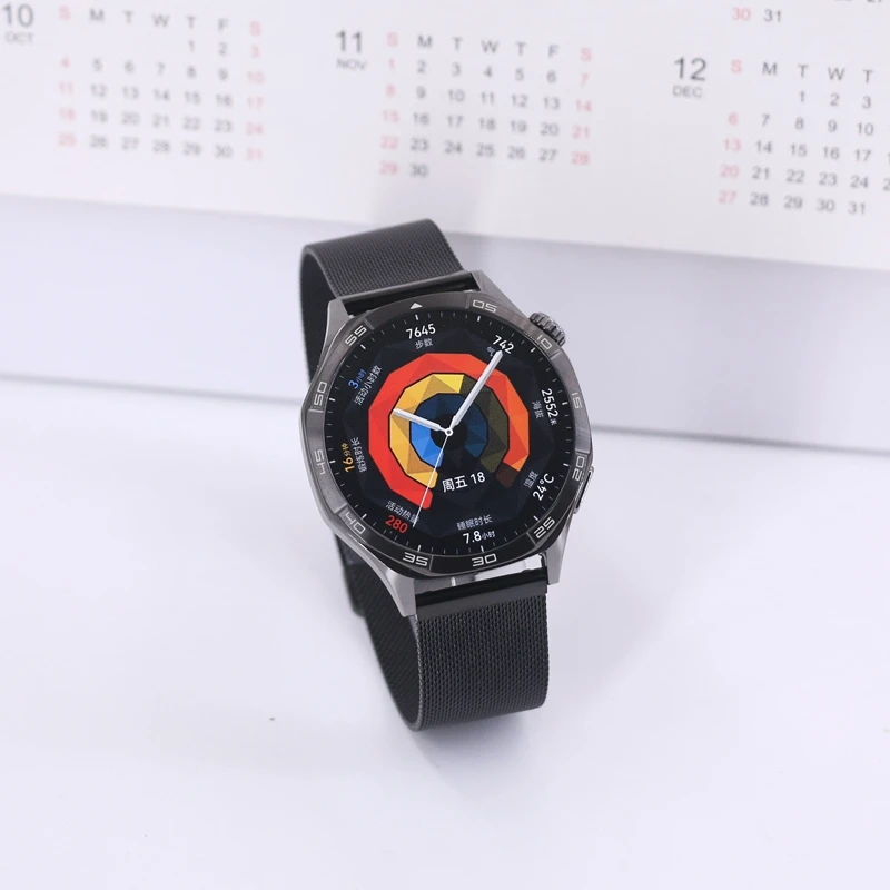 Correa de reloj original de 22 mm de nailon compuesto FKM para Huawei GT5, correa de reloj GT5 Pro, correa de cuero para muñeca GT5Pro, brazalete de titanio de 46 mm.