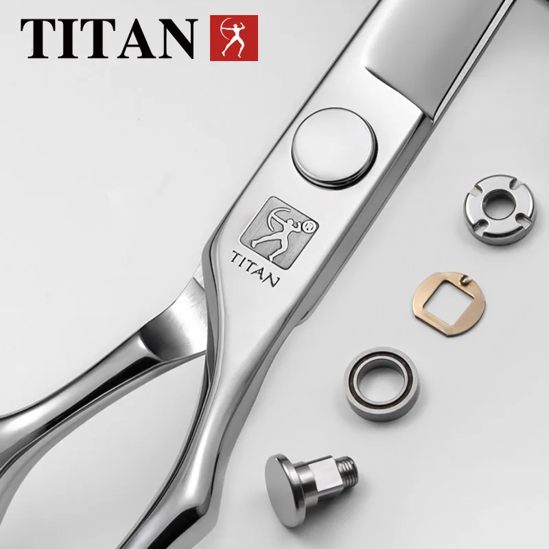 Tijeras de pelo profesionales Titan, tijeras de peluquería para corte de adelgazamiento, tijeras de peluquería 5,0/5,5/6,0/6,5 pulgadas 440C