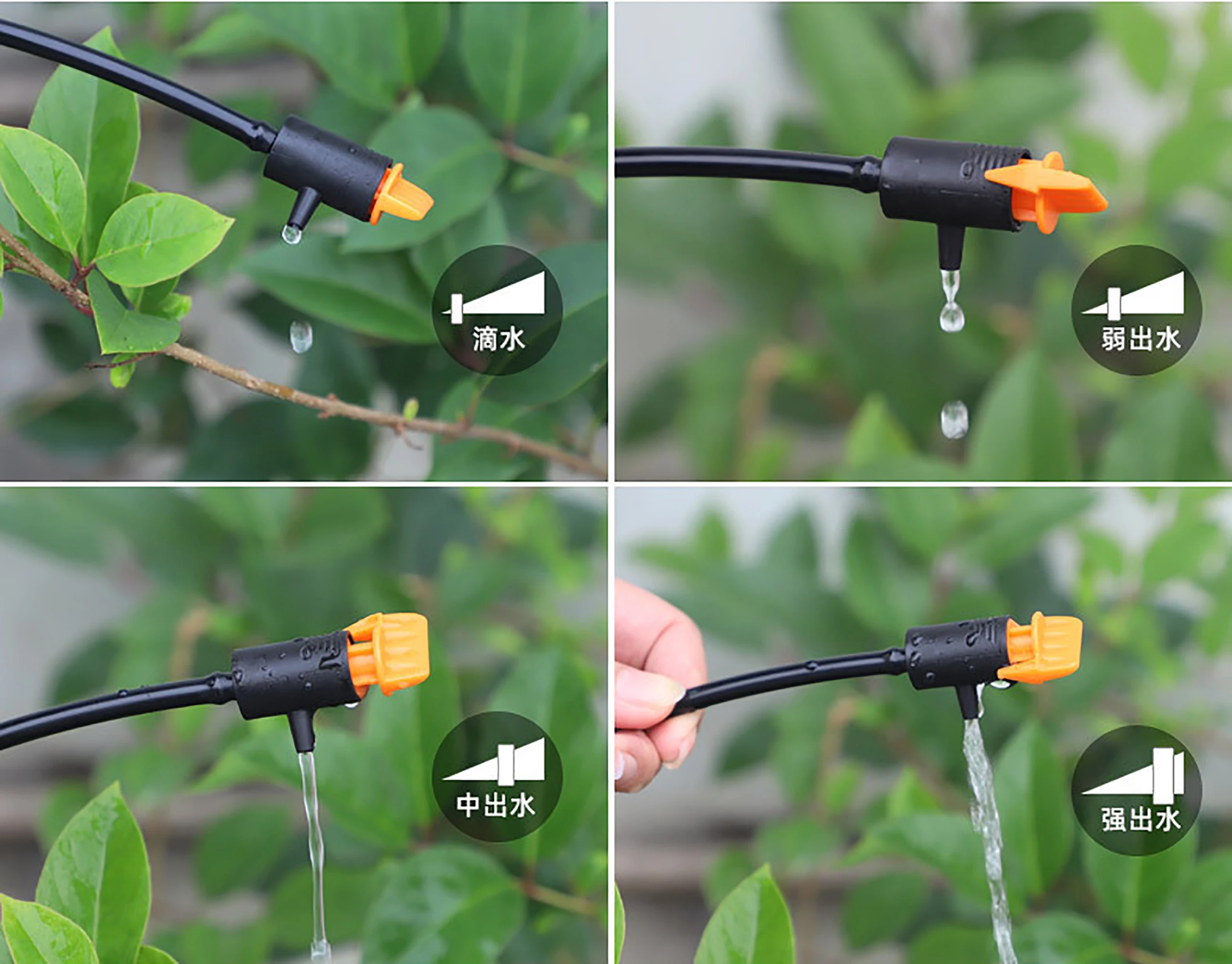 Sistema de riego por microgoteo, herramienta de gotero ajustable, gotero compensado a presión, sistema de riego de plantas de jardín, 10 Uds.
