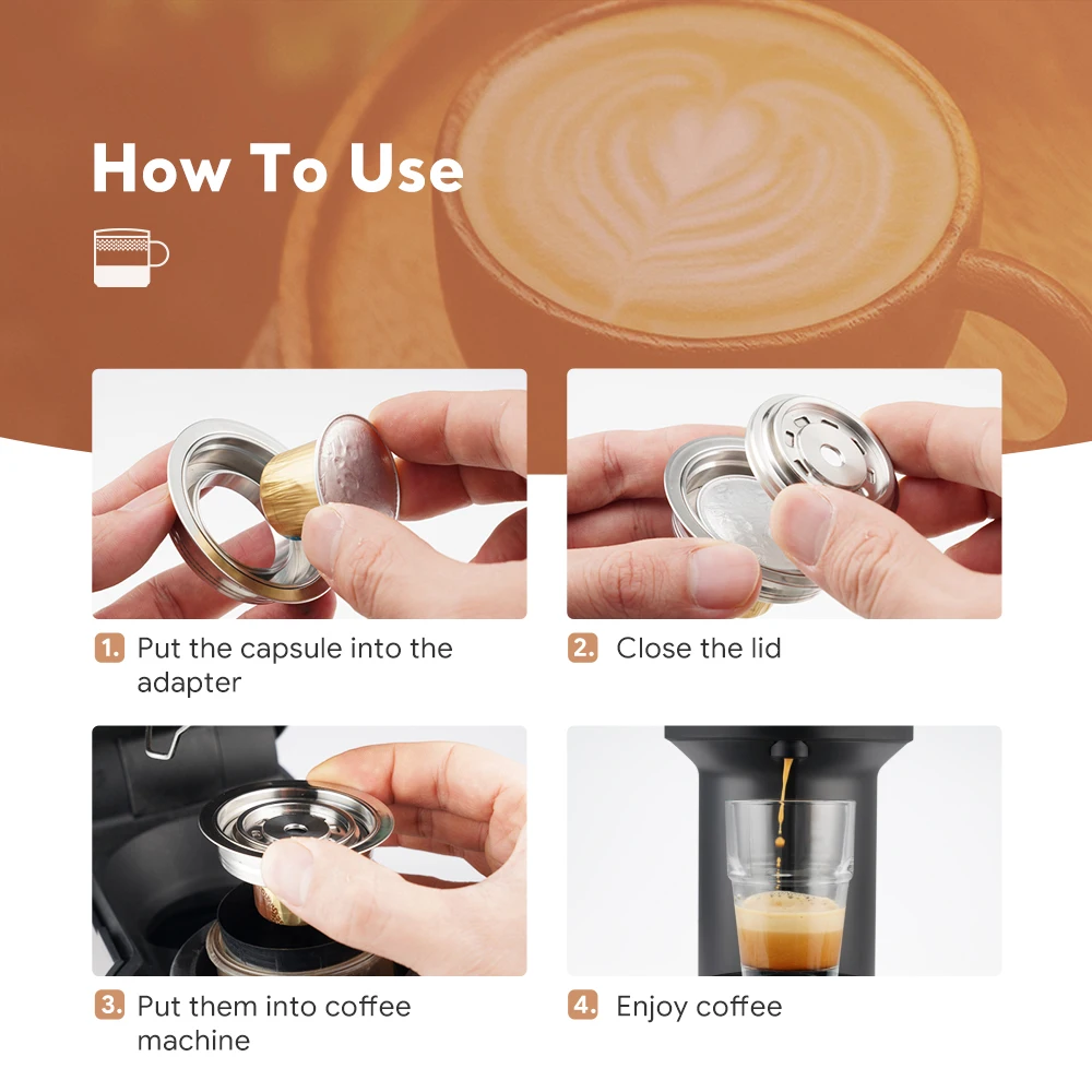 Adaptador de cápsulas de café para cafetera Vertuo Next/Vertuo pop/Vertuoline GCA1 para usar con cápsulas originales iCafilas