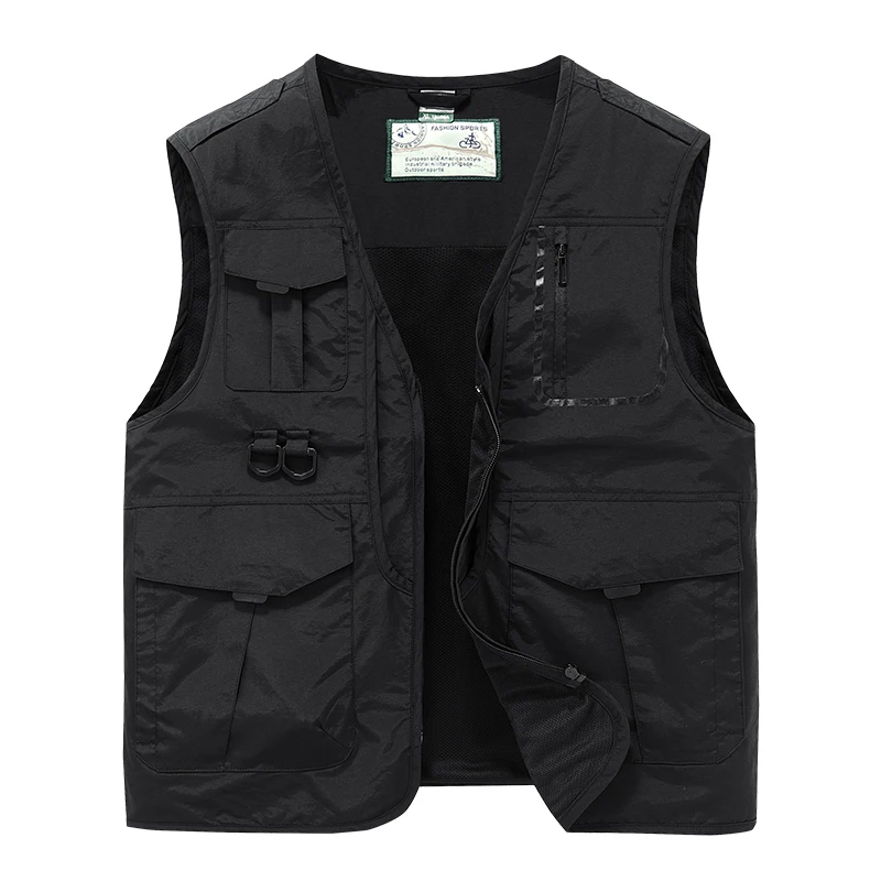 Nuevo chaleco funcional para hombre, corte holgado, talla grande, ropa de trabajo fina, fotografía con múltiples bolsillos, pesca, chaleco al aire libre para mí