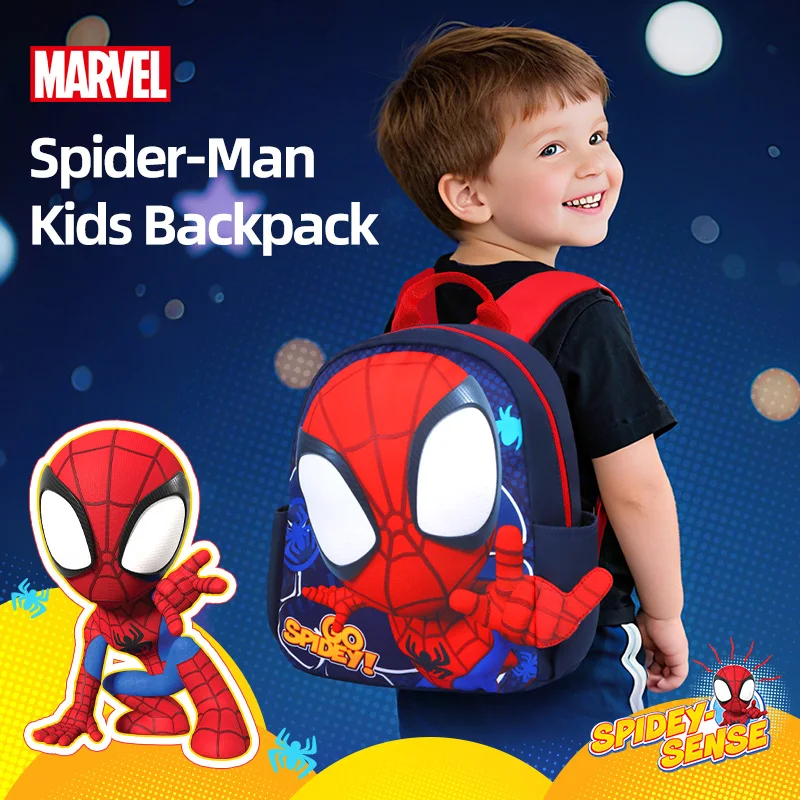 Mochila Disney Spider-Man para niños y niñas, bonita, cómoda, transpirable, ultraligera, impermeable