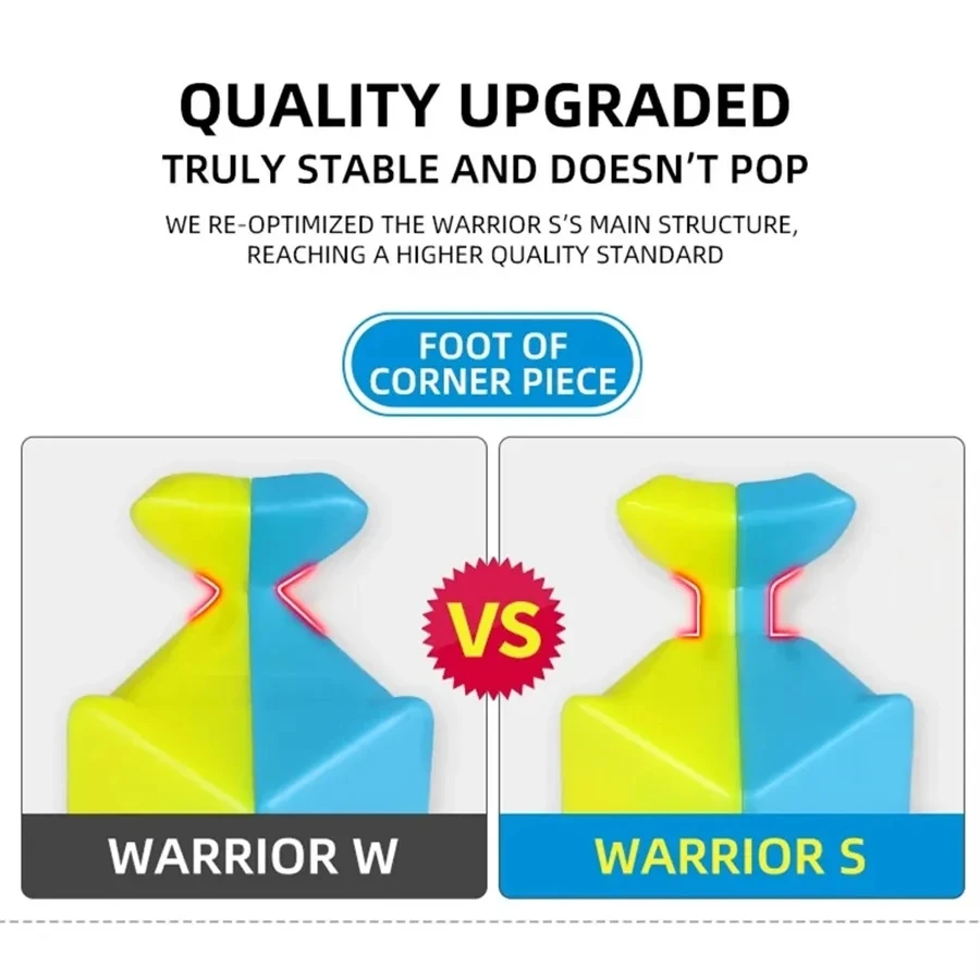 QiYi Speedcube Warrior S 3x3 Cubo mágico sin pegatinas profesional 3x3 rompecabezas de velocidad 3 × 3 Cubo mágico para niños para juegos