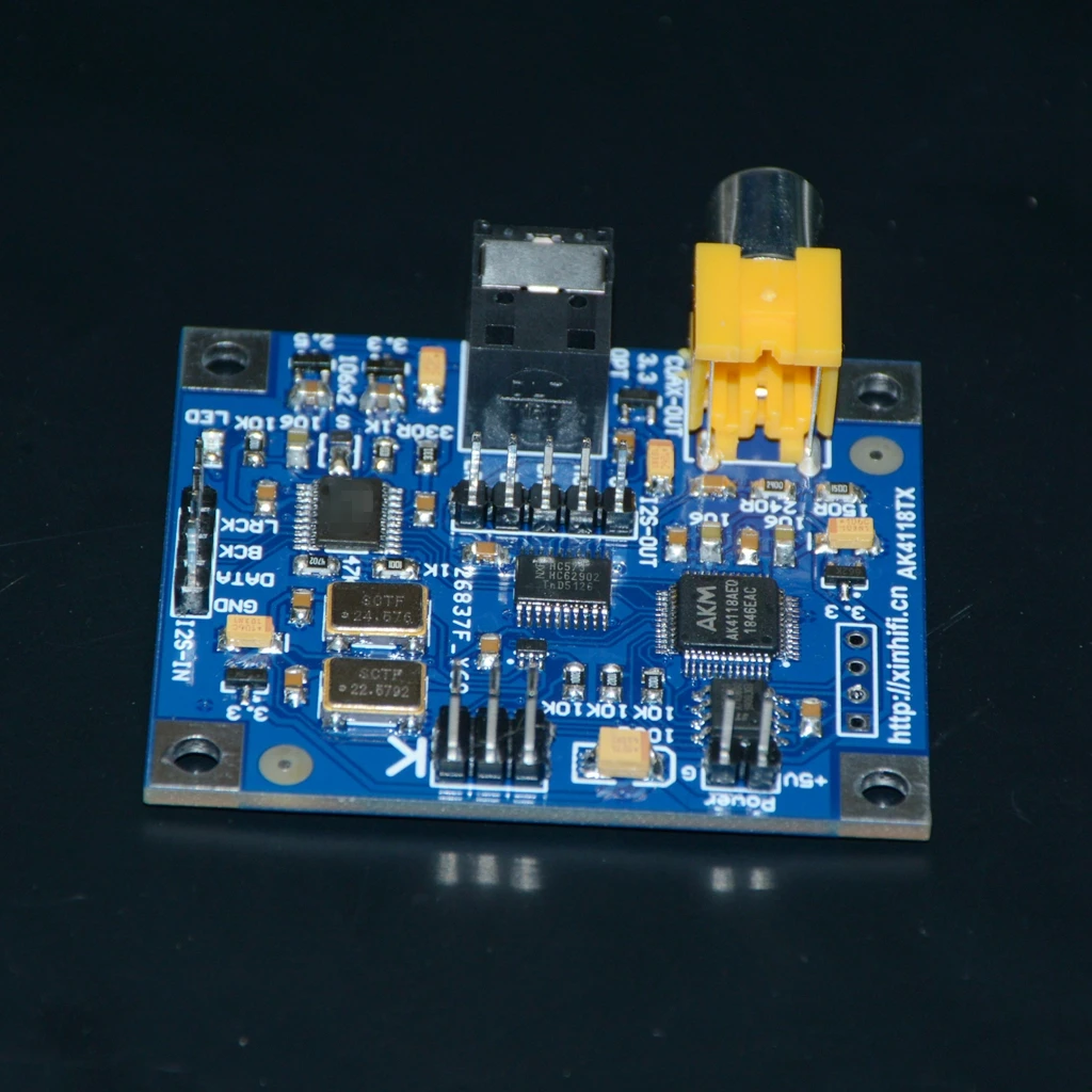 Nvarcher AK4118 Placa de salida I2S de fibra óptica Coaxial hasta 24 bits 192K VOLUMIO MOODEF para Raspberry Pi 2B 3B 3B + 4B