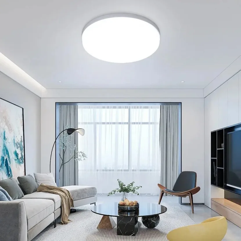 Luz de techo LED, accesorio de iluminación ultrafino Circular moderno para dormitorio, sala de estar, 18W, 24W, 36W, 48W, luz decorativa para interiores del hogar