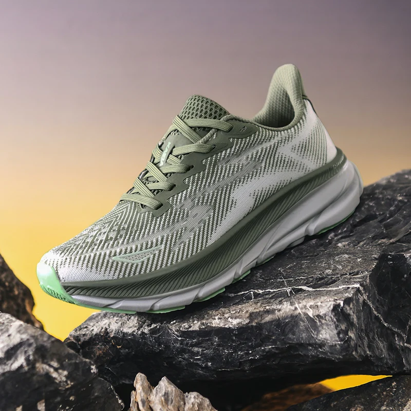 Zapatos para correr para hombre, zapatos de lujo para parejas, zapatillas de deporte para exteriores, amortiguación, malla transpirable, zapatillas de entrenamiento todoterreno, antideslizantes, a la moda