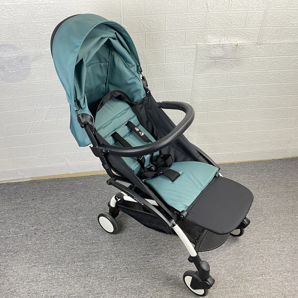 Estribo de cochecito de bebé y Material de tela de cuero, barra de mango, accesorios de cochecito para Babyyoya Babytime, parachoques para cochecito