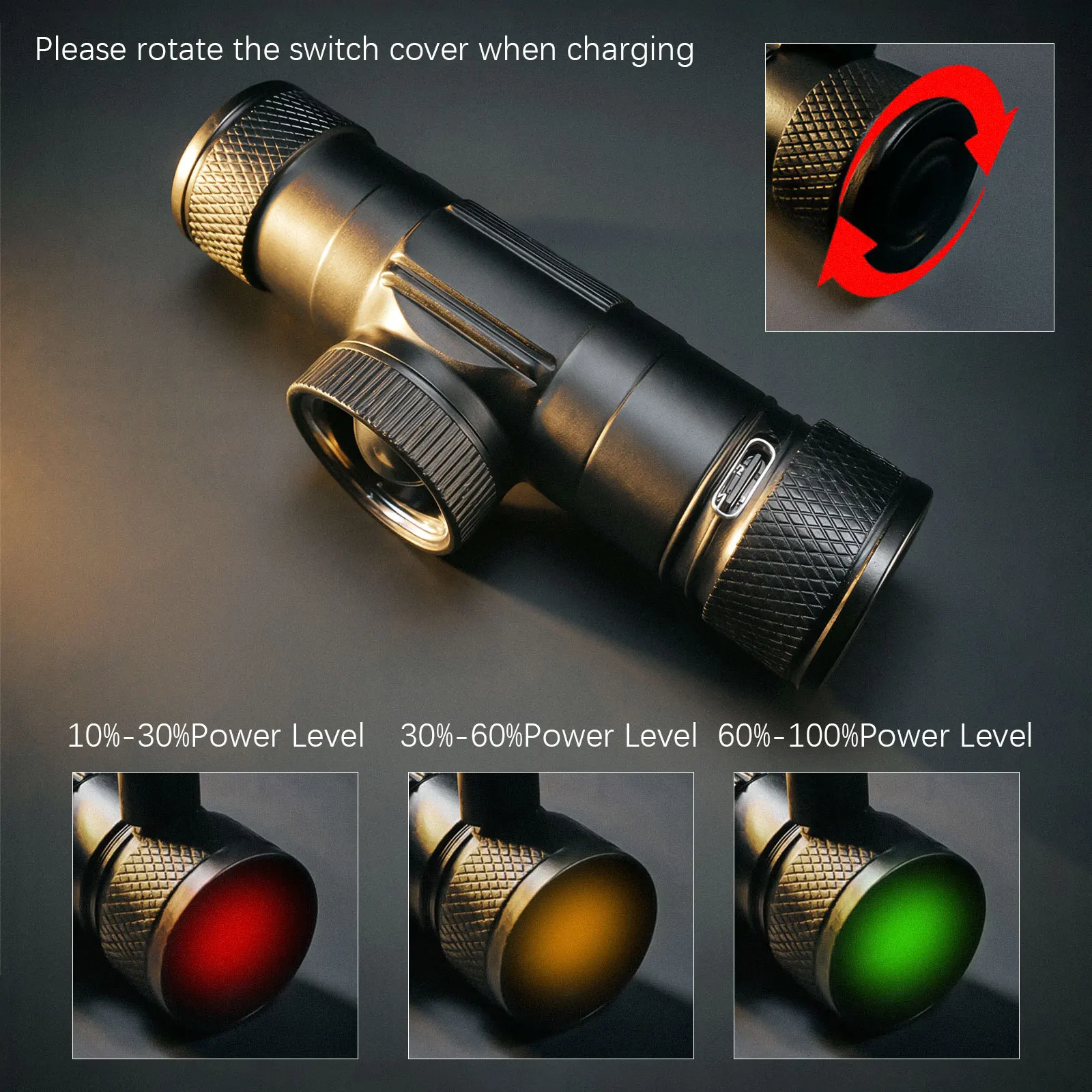 El más nuevo faro LED de alta potencia 18650 recargable USB tipo C antorcha Camping caza linterna lámpara