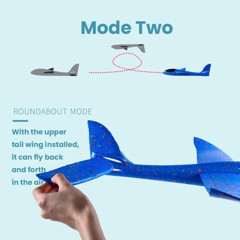 48cm lanzamiento de mano grande lanzamiento de espuma Palne EPP modelo de avión planeador modelo de avión al aire libre DIY juguete educativo para niños