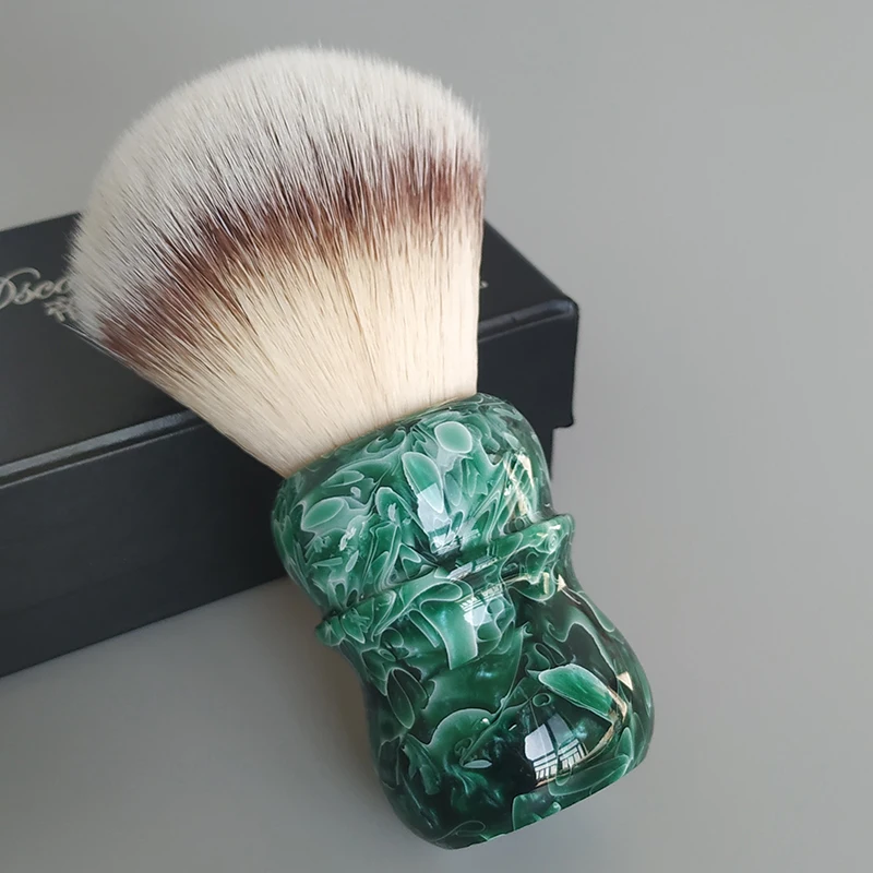 Brocha de Afeitar Dscosmetic de Pelo Sintético Jade T4 de 30 mm para Hombre