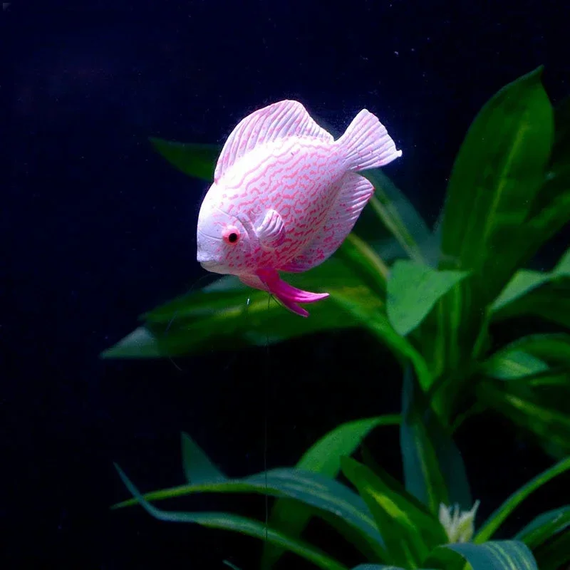Peces de Gel de sílice vívidas, peces luminosos artificiales, pez payaso, adorno flotante para cachorros, decoraciones para acuario y pecera
