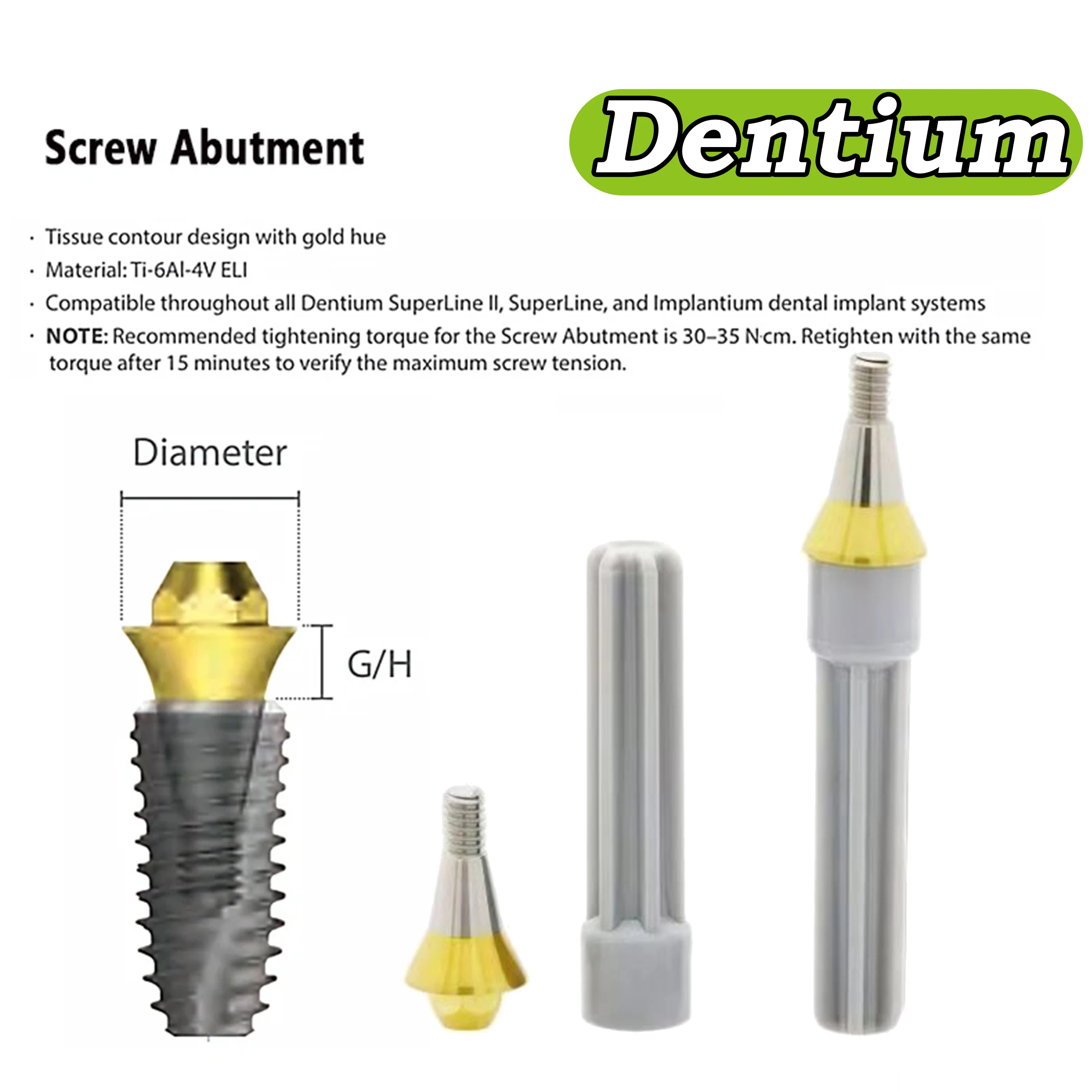 Pilar de titanio recto multiunidad SAB 45 compatible con Dentium, altura 10/15, para restauración de puente de arco completo, venta al por mayor para laboratorios dentales