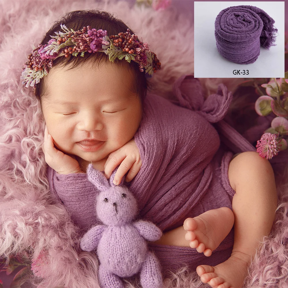 Accesorios de fotografía recién nacido, envoltura estirable profesional, envolturas de gasa de algodón suave, manta, accesorios de estilismo para estudio de bebé