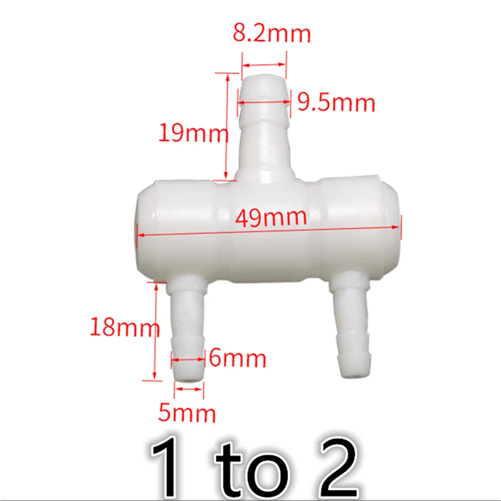 Tubo de plástico PE para acuario, tubo desviador, conector, bomba de aire de oxígeno, divisor de manguera, piezas de aireación de escape