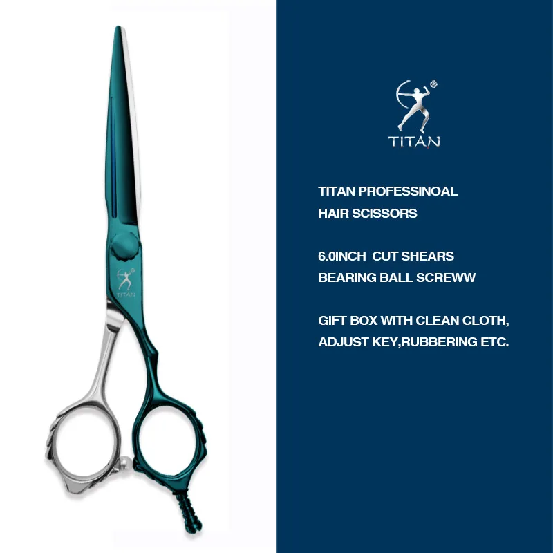 Tijeras Profesionales para Cabello TITAN, Tijeras de Corte para Barbería, Tijeras de Peluquería, Herramientas de Salón ATS314 de Acero Inoxidable