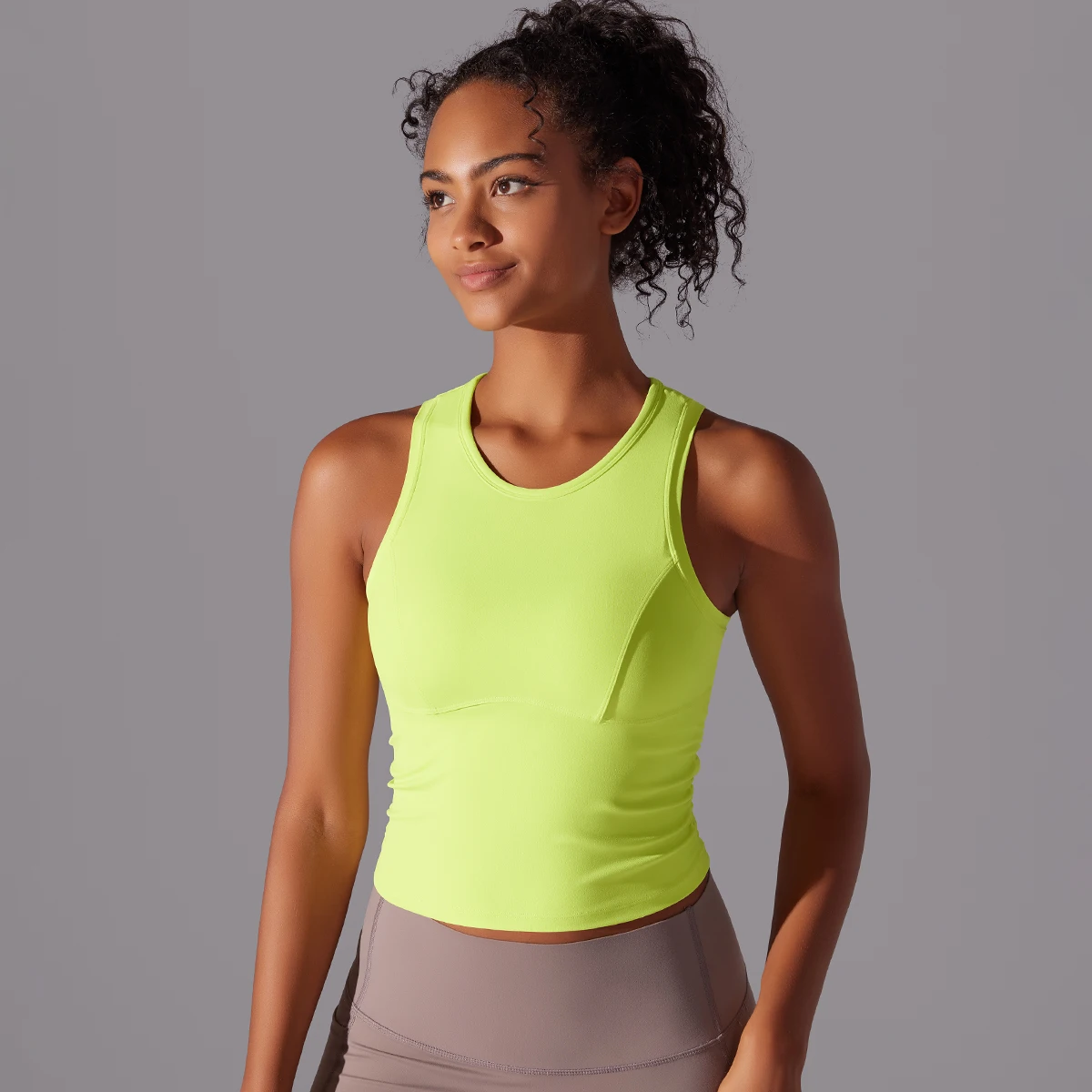 Chaleco de Yoga sin mangas, ropa deportiva ajustada, Sujetador deportivo ajustado elástico, camiseta sin mangas plisada transpirable, ropa deportiva de secado rápido, Top ajustado Sexy