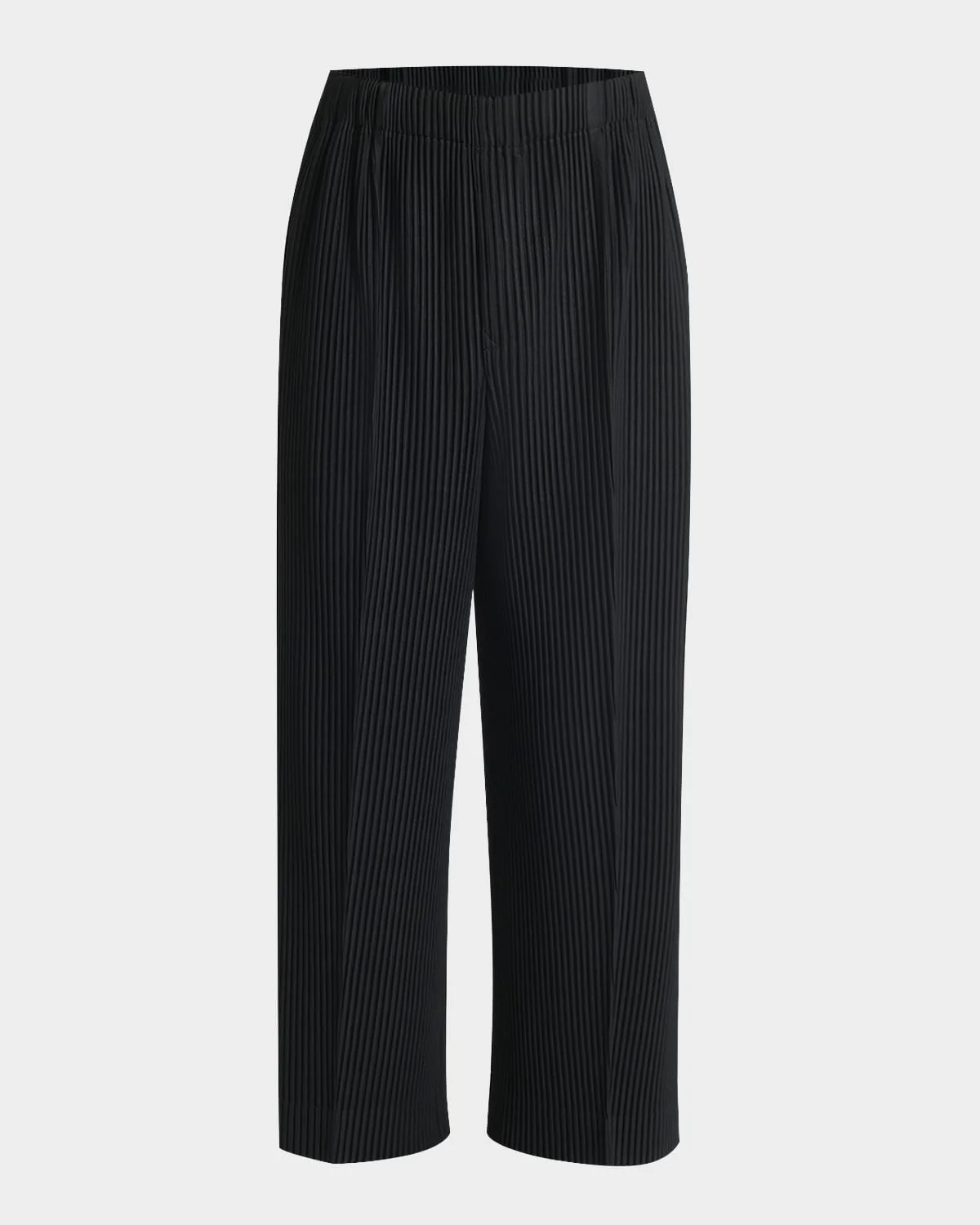 Miyake Pantalones plisados para hombre, pantalones de moda holgados con pierna ancha