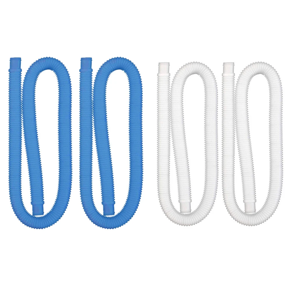 2 uds 1m para Intex 1-1/4 pulgadas manguera accesorio sobre el suelo piscina bomba azul blanco manguera de repuesto