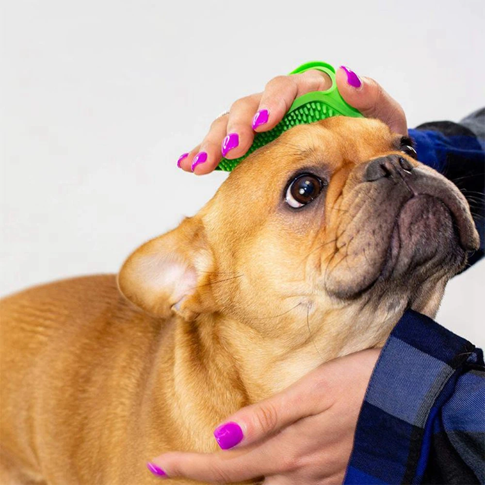 Cepillo de limpieza para mascotas, baño para perros y gatos, guantes de masaje de silicona de goma suave, peine, removedor de pelo, cuidado, limpieza, suministros de lavado