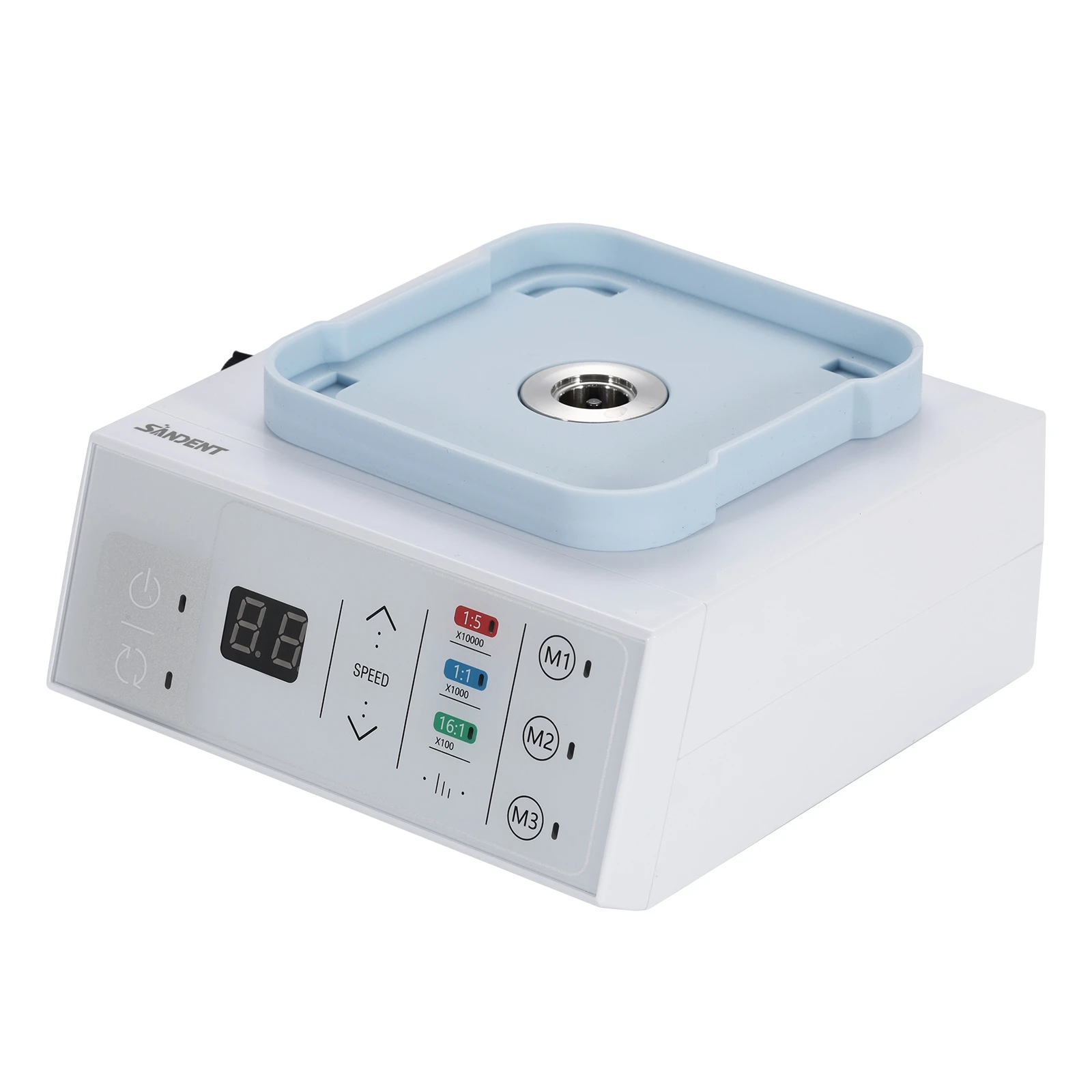 Micromotor eléctrico dental LED sin escobillas SANDENT de 40K RPM con sistema de control vectorial tipo E y tanque de agua para práctica quirúrgica