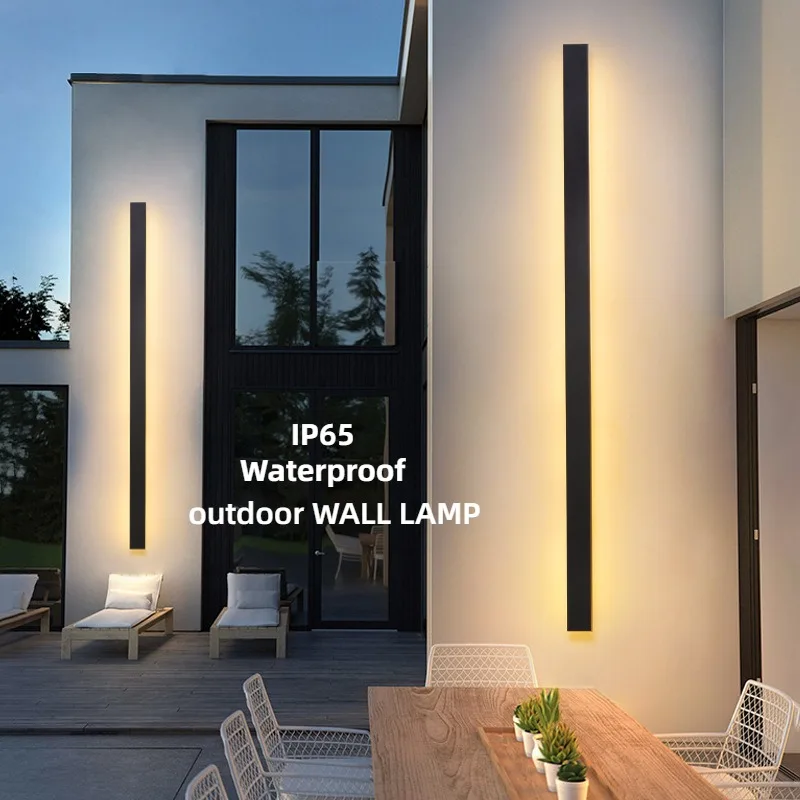 Luz de pared larga iluminación exterior impermeable Ip65LED jardín país Villa balcón luz interior pared dormitorio sala de estar luz