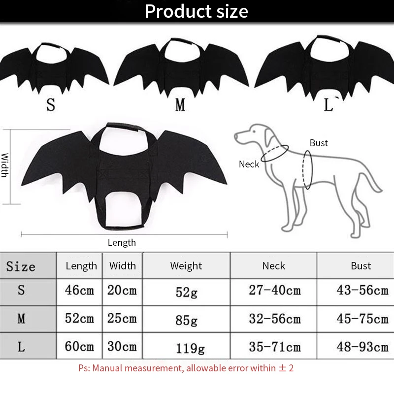 Ropa de Moda para Gatos, Alas de Murciélago, Disfraz Divertido para Perros, Alas Artificiales, Accesorio de Cosplay para Mascotas, Disfraz de Gato para Halloween y Navidad, Productos para Mascotas