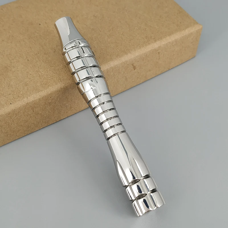 Dscosmetic Mango de afeitar de seguridad en espiral de acero inoxidable 316 para maquinilla de afeitar de seguridad