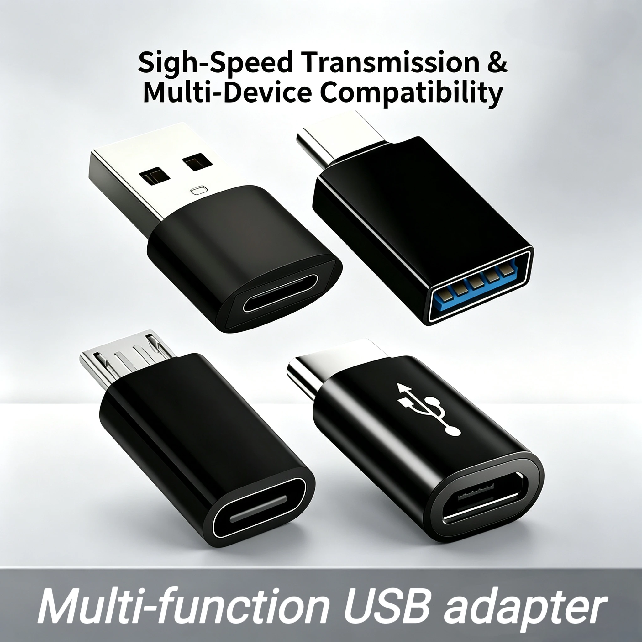 USB-C to C Adapter OTG Data Charging Converter Micro Female to C, suitable for mobile phones, PC computer OTG USB C conversion