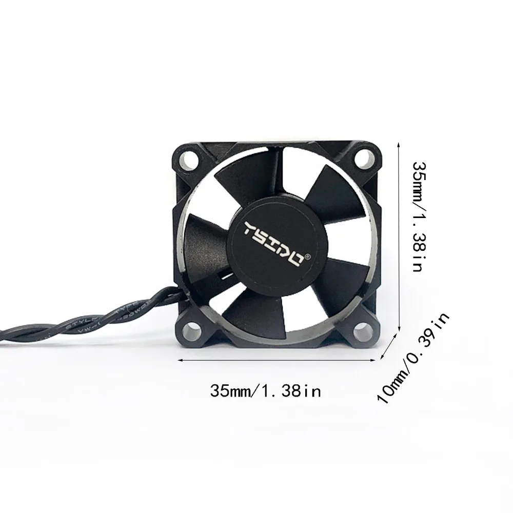2 uds YSIDO 3010 3510 4010 4510 5010 RC Motor de coche ESC ventilador de refrigeración para coche RC 1/8 1/10 1/12 escala RC coche 540 550 Motor sin escobillas