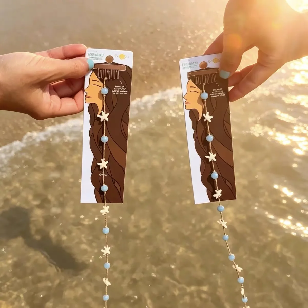 2 pinzas para el cabello con borlas para mujer, accesorios para el cabello con diseño de trenza, ideales para vacaciones en la playa.