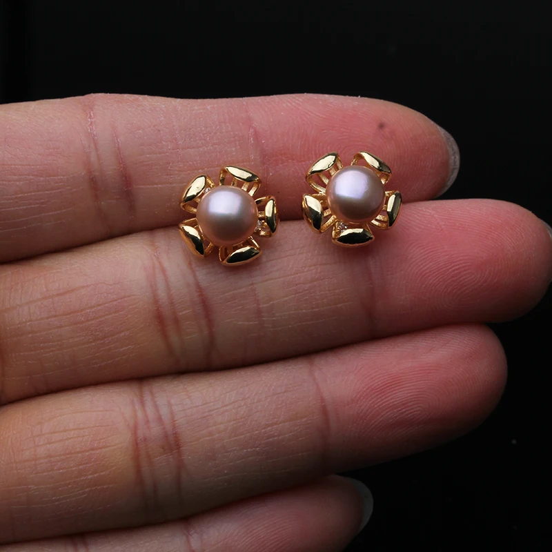 Pendiente de perlas de agua dulce cultivadas reales, plata 925, bonitos pendientes de perlas negras para boda, esposa, niña, cumpleaños