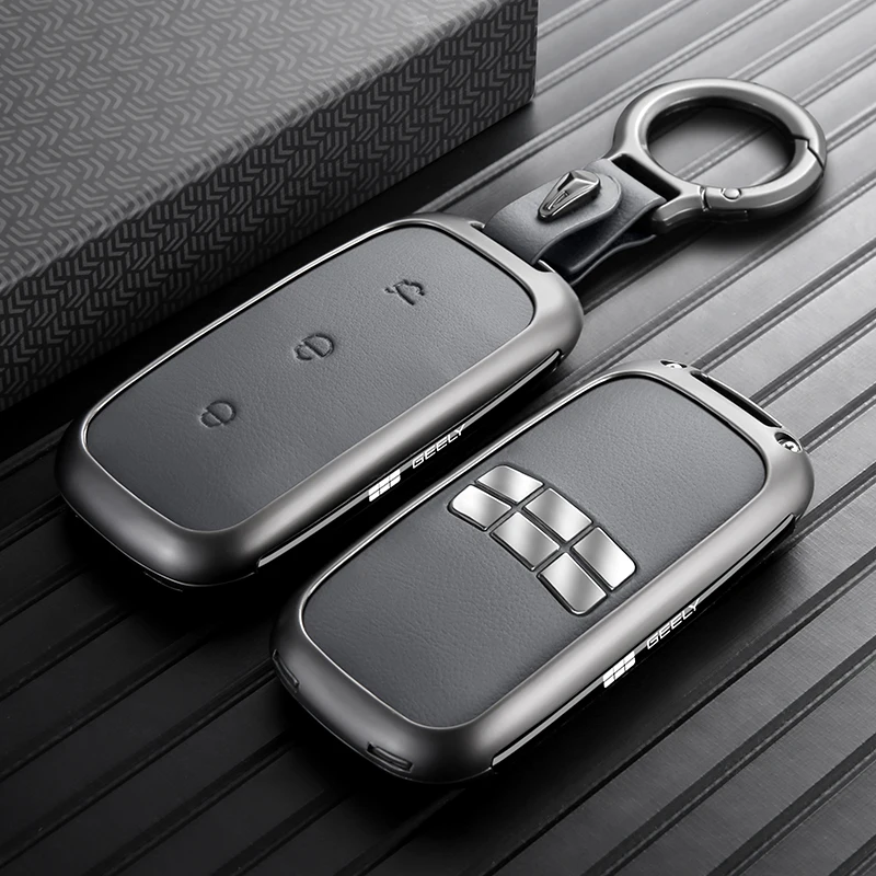 Funda Protectora Completa Anti-Rayones y Anti-Caídas para Llave de Coche Geely EX5 Starray EM-i e.MAS 7, Accesorios de Coche de Aleación de Zinc
