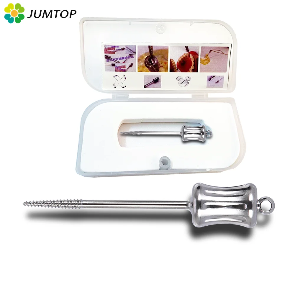 JUMTOP taladro de raíz rota Dental, Extractor de fragmentos de raíz apica, tornillo de extracción de dientes de acero inoxidable, herramientas de odontología