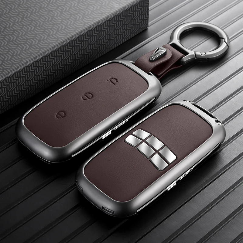 Funda Protectora Completa Anti-Rayones y Anti-Caídas para Llave de Coche Geely EX5 Starray EM-i e.MAS 7, Accesorios de Coche de Aleación de Zinc