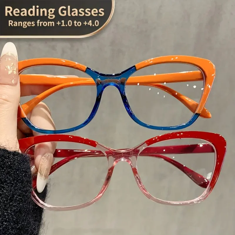 Gafas de Lectura Retro con Marco de PC Transparente para Hombre y Mujer, Aumento de +1.0 a +3.5, Accesorios para Computadora y Laptop