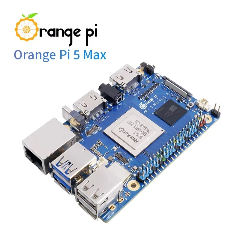 BoMaS Orange Pi 5 Max, Computadora de Placa Única, 8GB RAM LPDDR5, Chip RK3588, M.2 PCIE, LAN 2.5G, WiFi+BT, Placa de Desarrollo Orangepi 5 MAX